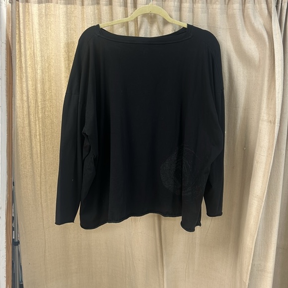 Black Long Sleeve Top - PLANET by Lauren G - Picture 2 of 4